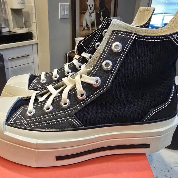 Converse Chuck 70 De Luxe Squared 'Black' - A06435C Womens Size 7 Shoes NEW - Picture 2 of 10